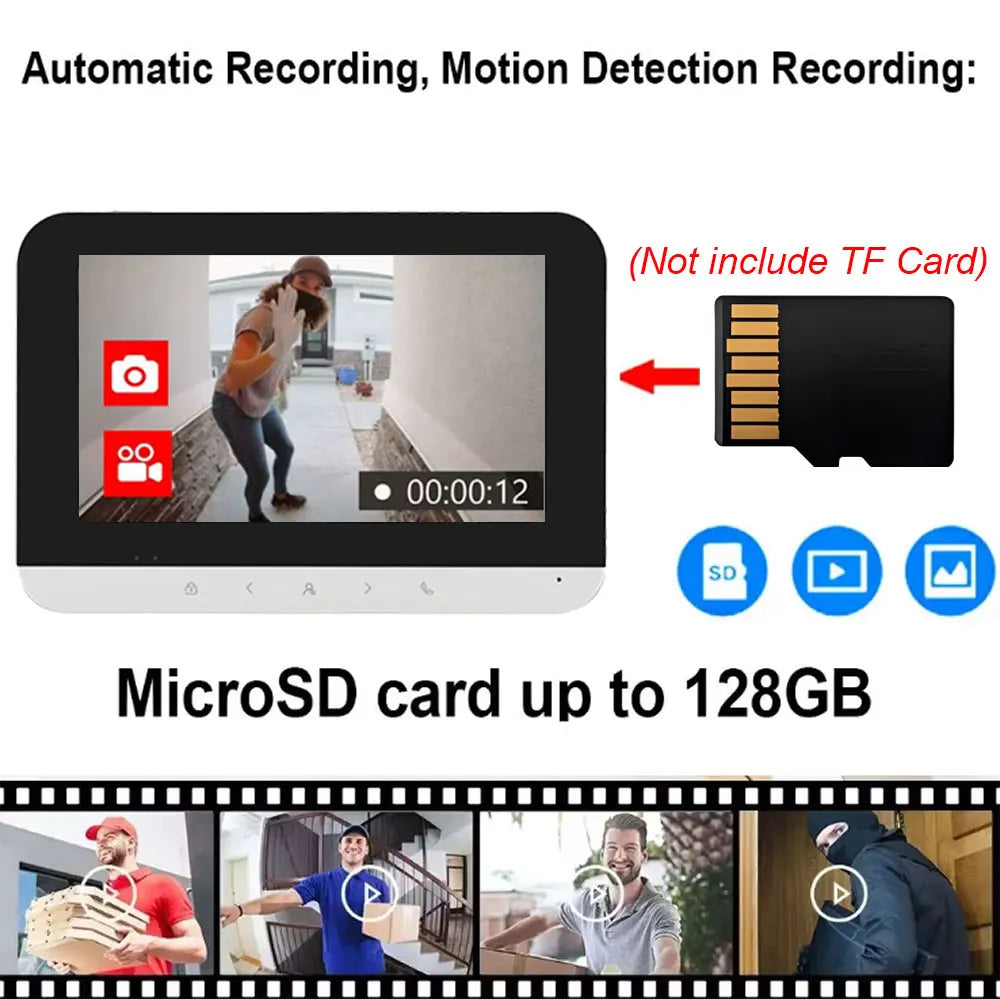 VIDEOCITOFONO SMART WIFI CON MONITOR TOUCH E APERTURA RFID