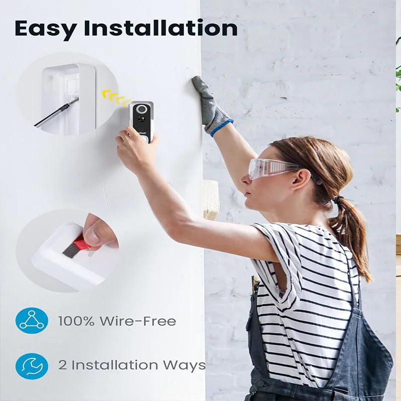 IEGEEK WIRELESS VIDEO DOORBELL 2K WITH CHIME