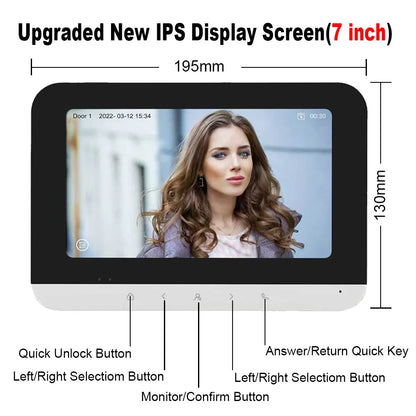 VIDEOCITOFONO SMART WIFI CON MONITOR TOUCH E APERTURA RFID