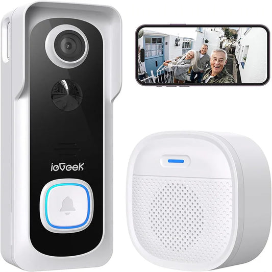 IEGEEK WIRELESS VIDEO DOORBELL 2K WITH CHIME