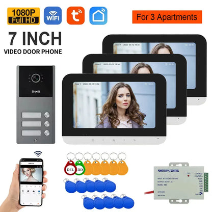VIDEOCITOFONO SMART WIFI CON MONITOR TOUCH E APERTURA RFID