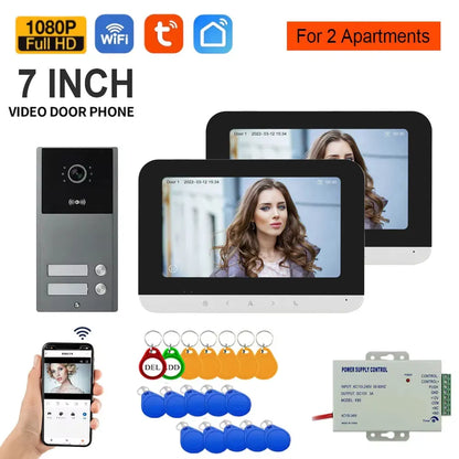 VIDEOCITOFONO SMART WIFI CON MONITOR TOUCH E APERTURA RFID